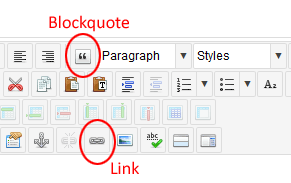 blockquote link